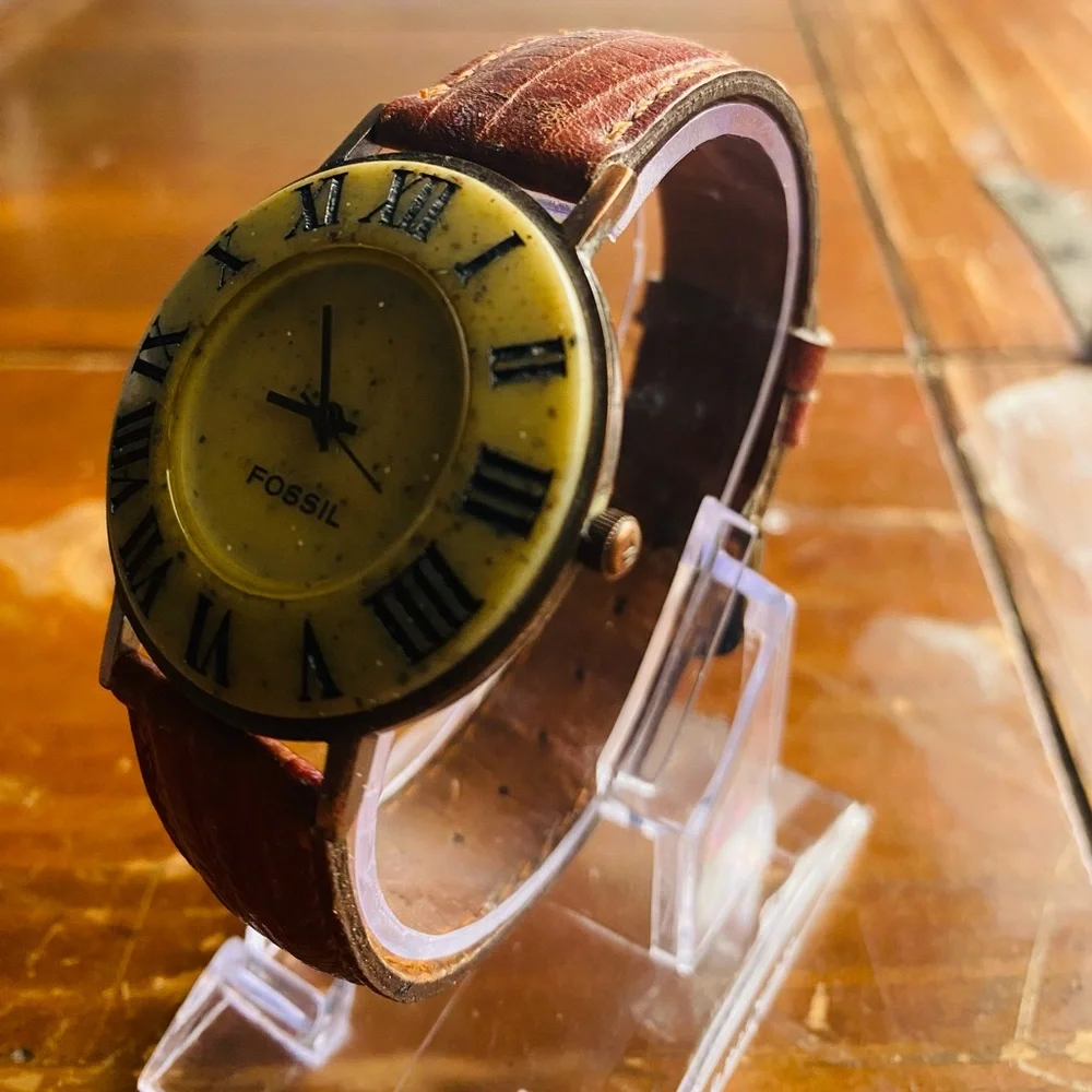1995 STONE FOSSIL WATCH BW-6705